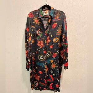 FARM RIO Cerrado Sky Longline Patterned Dress, Size M